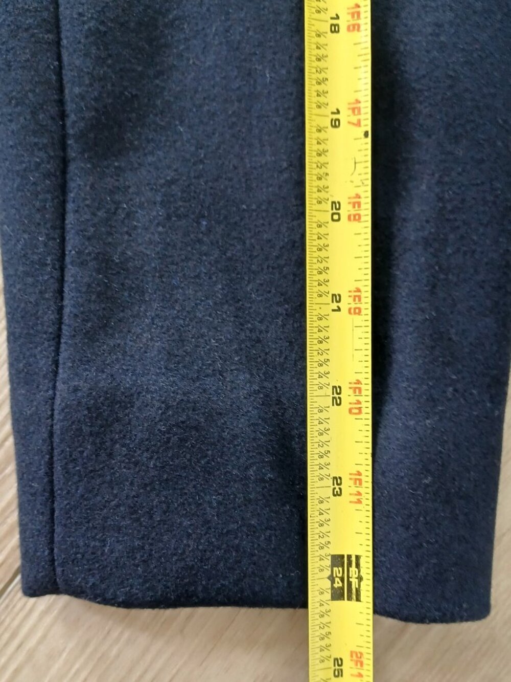 Banana Republic Factory Wool-Blend Peacoat size M Navy - Picture 9 of 13